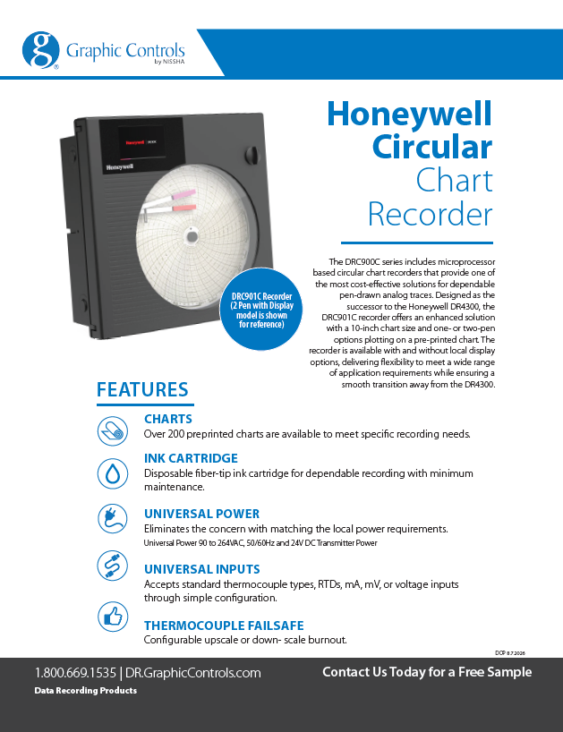 <p>Honeywell Circular Chart Recorder</p>