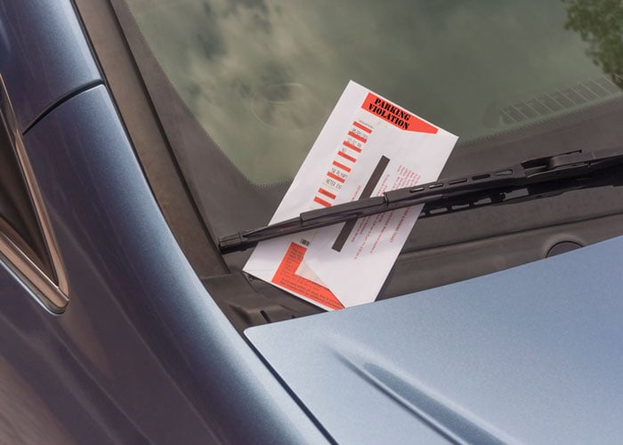 Parking Citation on a car window