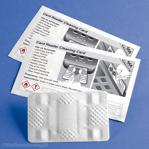  MEDIA, CLEANING CARD, PM, WAFFLETECHNOLOGY POUCH CARD READERS, CARD, 53mm x 85mm (2.10" x 3.345")