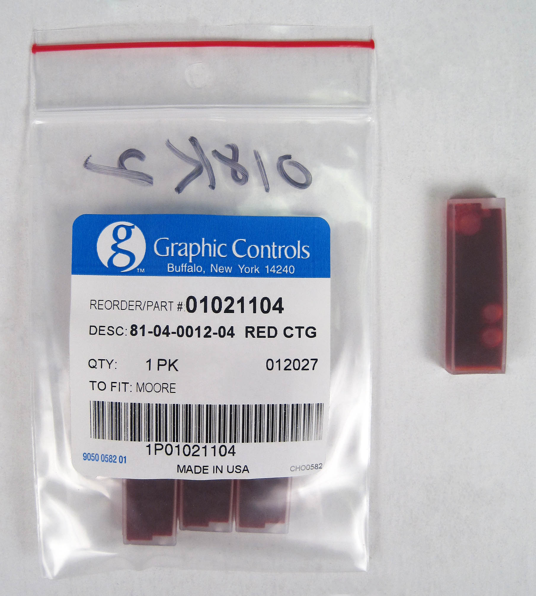 ME-MOORE ME  81-04-0012-04  RED CTG